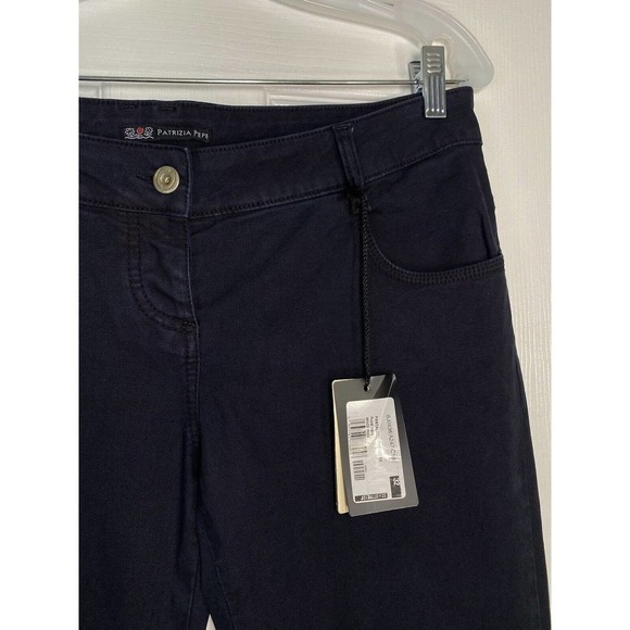 Patrizia Pepe Women’s Skinny Button Fly Jeans Navy Blue 32‎ Tags Flaw - Picture 2 of 11